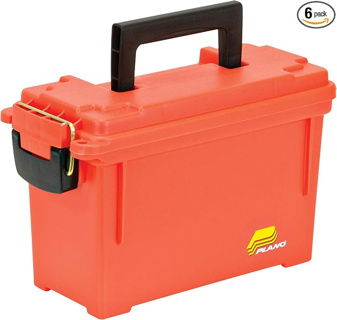 Plano 1312 Dry Storage Emergency Marine Box, Orange (Pack of 6)