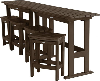 highwood Lehigh 6pc Counter Height Balcony Dining Set, Weathered Acorn
