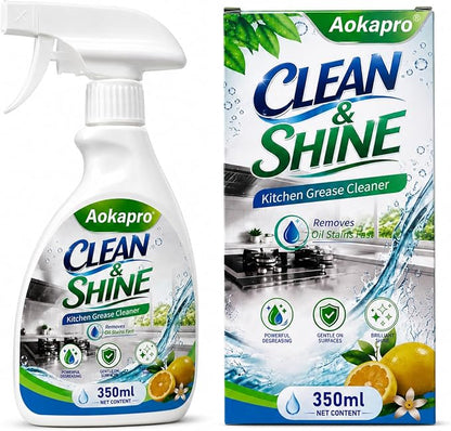 Kitchen All Purpose Cleaner and Degreaser, Oven and Stove Top Cleaner | Greasekiller Spray, 12.5oz for Kitchen Cleaner, Oil Stain Remover for Countertops, Ovens, Appliances, BBQ, Lemon,Ready to Use