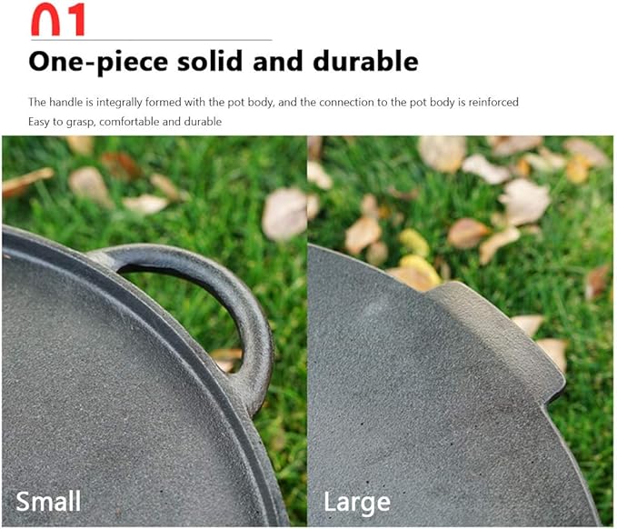 Outdoor Large Charcoal Grill Plate, Large Cake Pit, Cast Iron Pan, Camping Frying Pan, Driving Wrought Iron Grill, Barbecue Grill, Portable Folding Grill,S