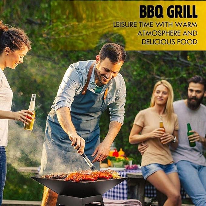 Charcoal Grill Barbecue,Firepit for Outside Portable,with Grill Grate,BBQ Grill,Small,for Outside Camping Patio Barbecue