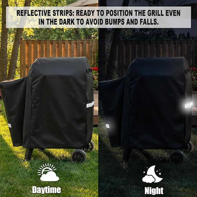 QuliMetal Grill Cover for Pit Boss Pro Series II 600, Pit Boss 600/Pro 600, Lexington 500/540 Wood Pellet Grills PB600PS1-600D Heavy Duty Waterproof Fade Resistant Grill Cover with Elastic Drawstrings