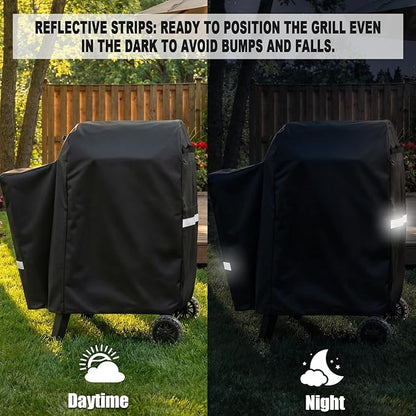 QuliMetal Grill Cover for Pit Boss Pro Series II 600, Pit Boss 600/Pro 600, Lexington 500/540 Wood Pellet Grills PB600PS1-600D Heavy Duty Waterproof Fade Resistant Grill Cover with Elastic Drawstrings