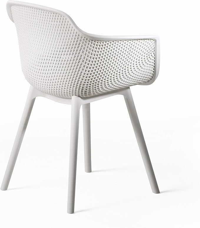 Christopher Knight Home Zachary Outdoor Modern Dining Chair (Set of 4), White