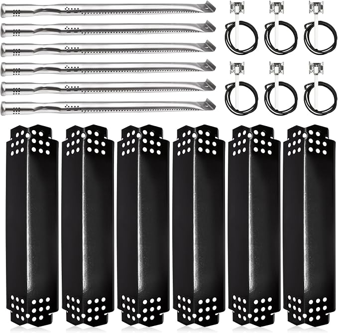 Grill Replacement Parts for Nexgrill 720-0896B 720-0896C 720-0882A 720-0896 720-0925 720-0896E, Burner Tubes, Heat Plate Shields, Carryover Tubes, Ignitors for Nexgrill 720-0925P Replacement Parts.