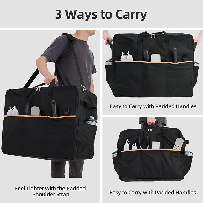 NOELIFE Padded Carry Bag for Blackstone 22 inch Tabletop Griddle without Hood, Compatible with Blackstone 22" Electric Grill, 600D Water-resistant Outdoor BBQ Carrying Case for Model 1666 (Bag Only)
