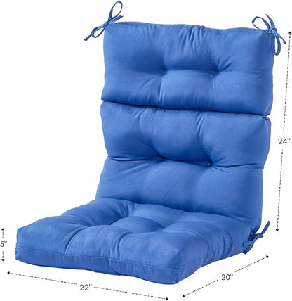Greendale Home Fashions Blue 44'' x 22'' Outdoor High Back Chair Cushion