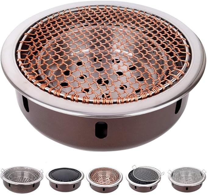 BBQ Barbeque Barbecue Grill,Charcoal Grill,High-end Barbecue Grill,Split Type,Indoor and Outdoor,4-8 People,5 Styles (Color : E)