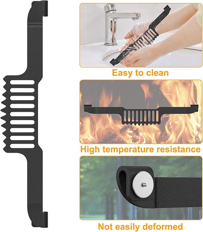 Grease Gate Spatula Holder for Blackstone Griddle,11.8 Inch Magnetic Design Stainless Steel Grease Trap Grill Food Mesh Screen Block Hold Rack Griddle Accessories for Blackstone(Black)
