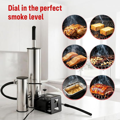 2026 Upgrade Electric Smoker Generator, Cold Smoker 60-70°F for Cheese | Stainless Steel Smoke Tube for Pellet Smoker, Outdoor Smoker for Cheese and Salmon, Best Gifts for Men and Dads