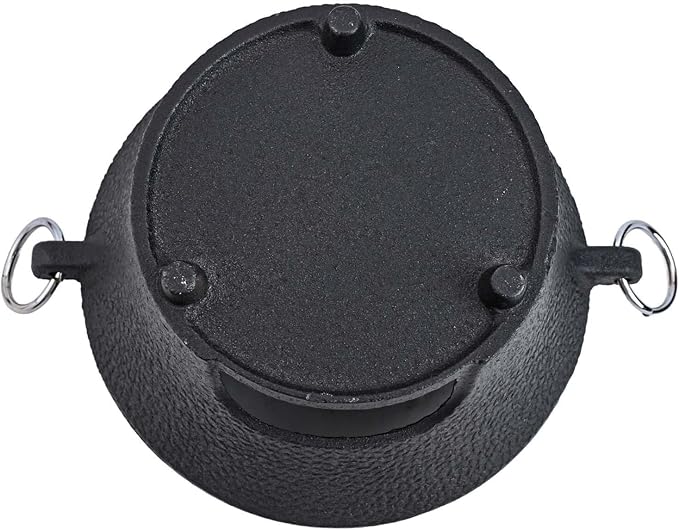 Cast Iron Charcoal Stove, Portable Korean BBQ Grill For Thick Bottom For Even Heating, Compact Japanese Barbecue Oven For Camping And Outdoor Picnics(19.5cm)