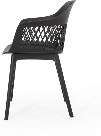 Christopher Knight Home Madeline Outdoor Dining Chair (Set of 2), Black