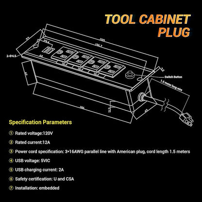 CHETTO C 72-inch Rolling Tool Chest Cabinet Mobile Workbench with 15 Storage Drawers and Wheels 3 Upper Cabinet Outlet SS Pegboard Stainless Steel Tool Box for Garage Warehouse