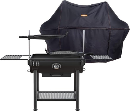 Oklahoma Joe's Firecraft Series Modular Open Fire Barrel Charcoal Grill with 480 sq. in. Cooking Area in Black & Custom-Fit Cover Bundle