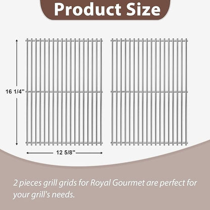 2-Pack Grill Grate Replacement Parts for Royal Gourmet CC1830 Series Charcoal Grill, Heavy-Duty Cooking Grid for 30-Inch Royal Gourmet Grill Parts CC1830,CC1830S,CC1830V,CC1830W,CC1830SC,CC1830F