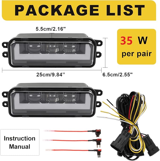 35W Upgrade Front Bumper Led Bar for Toyota Tundra 2022-2026 4Runner | 6th gen Fog Lights assembly Accessories White Brightness,daytime running turn signal light