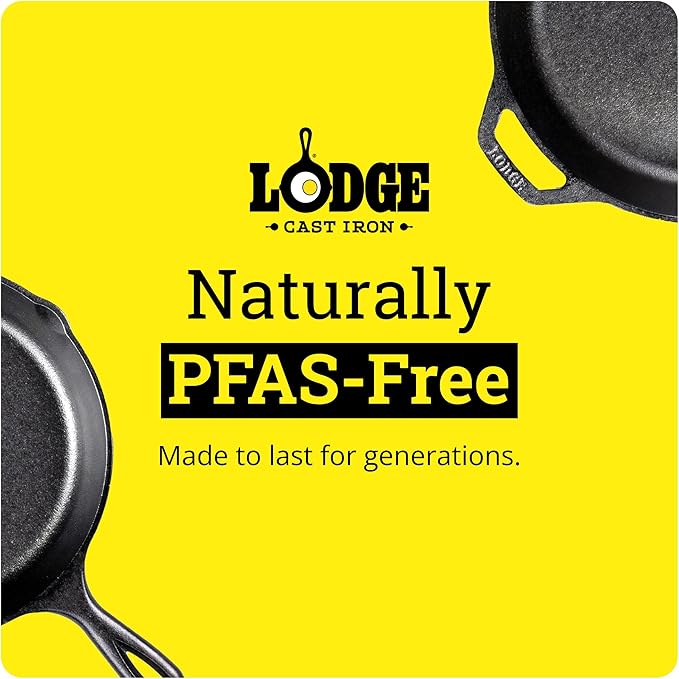 Lodge 9 Inch Cast Iron Mini Wok with Dual Loop Handles – PFAS FREE Pre-Seasoned Small Stir Fry Pan – Stovetop & Oven Safe Heavy Duty High-Heat Retention Pan – Made in USA