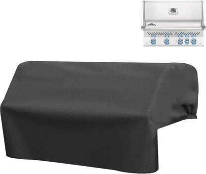 Built-in Grill Cover for Napoleon Prestige PRO 500, Prestige 500 Built-in Gas Grills, 600D Heavy Duty PU Material Wateproof Island BBQ GrillTop Cover, Outdoor Kitchen Grill Head Accessory