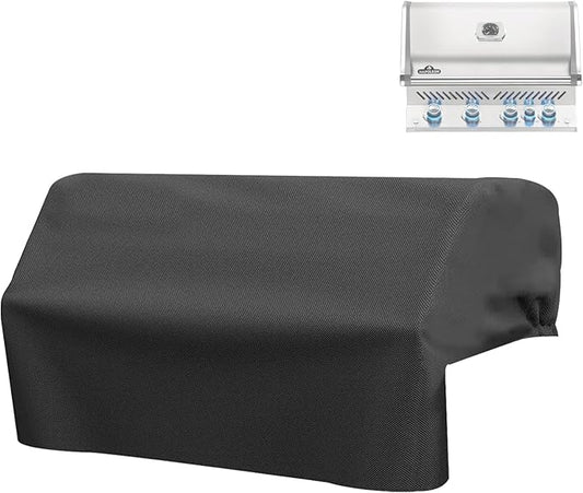 Built-in Grill Cover for Napoleon Prestige PRO 500, Prestige 500 Built-in Gas Grills, 600D Heavy Duty PU Material Wateproof Island BBQ GrillTop Cover, Outdoor Kitchen Grill Head Accessory