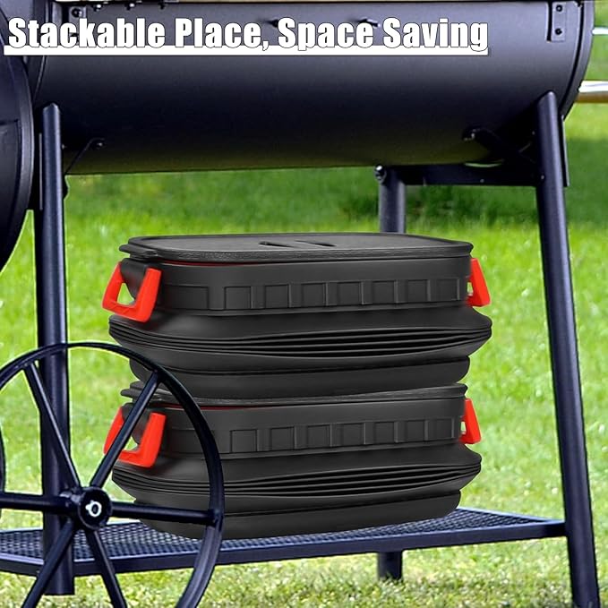 Wood Pellet Storage Containers - Pellet Bin Pellet Bucket With Spoon Set,Smoker Pellet Storage ,Pellet Containers for Grill Pellet