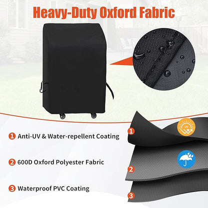 iCOVER Small Grill Cover 30 Inch, 600D Weatherproof BBQ Covers, Waterproof Outdoor Heavy Duty Protection for Gas Grills Smoker, Two Burner BBQ