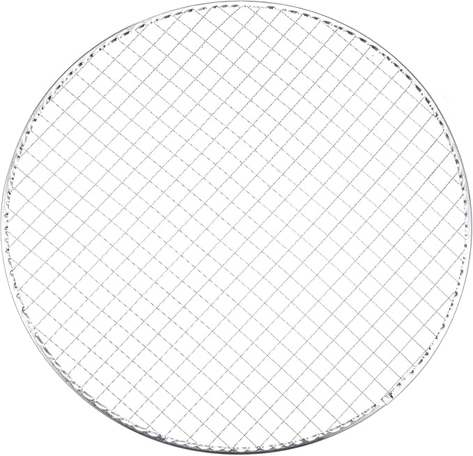 HARFINGTON 5pcs Round BBQ Grill Net 13" Dia Galvanized Iron Barbecue Mesh Mat for Baking Smoking Charcoal Grilling Roasting