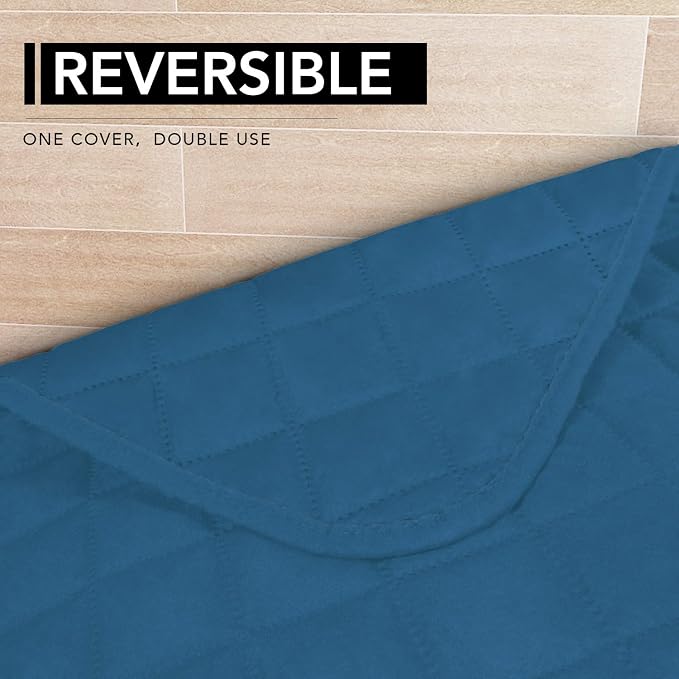 Easy-Going Sectional Couch Covers for Dogs L Shape Sofa Cover Reversible Sofa Slipcover Chaise Lounge Cover Furniture Protector Cover for Pets Dog Cat (42 x 68 inches, Peacock Blue/Peacock Blue) | Soft Sofa Slipcover For Dogs, Fits Left/Right Chaise Lo...