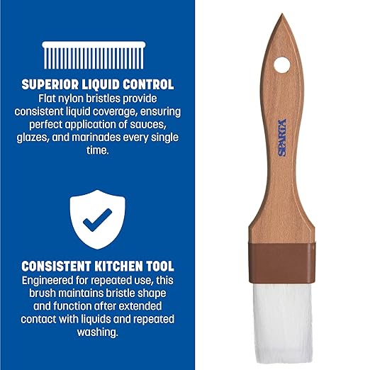 SPARTA 4039600 Nylon Wide Brush, Flat With Nylon Bristles, 1.5 Inches, Brown, (Pack of 12)