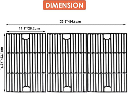 Uniflasy Replacement Parts for Nexgrill 6 Burner 720-0896B, 17 Inch Grill Grates for Nexgrill Deluxe 6 Burner Gas Grill Replacement Parts for Nexgrill 720-0896 720-0896E 720-0898 720-0896X 720-0898A