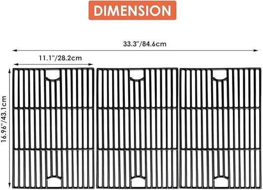 Uniflasy Replacement Parts for Nexgrill 6 Burner 720-0896B, 17 Inch Grill Grates for Nexgrill Deluxe 6 Burner Gas Grill Replacement Parts for Nexgrill 720-0896 720-0896E 720-0898 720-0896X 720-0898A