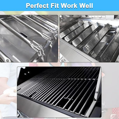 Grill Replacement Parts for Kitchenaid 740-0781, Heat Plates Grill Burners Igniters Grill Grates for Kitchenaid 740-0781 4-Burner Grill