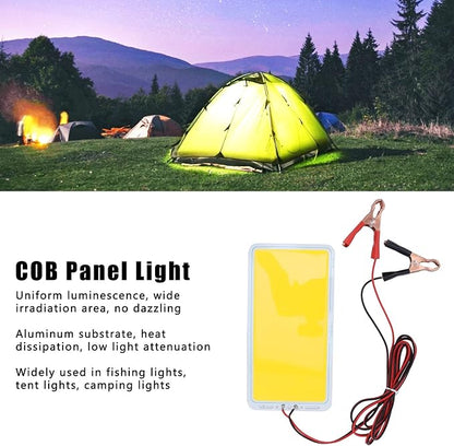 COB LED Panel Light, 70W 7000LM Bright 12V Light Source for Camping Tent Warm White Aluminum Board 220x112mm 1 Pack