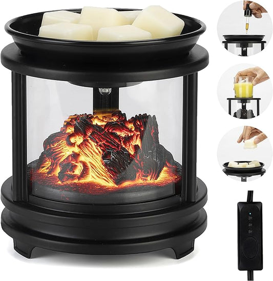 MOAFINA Wax Melt Warmer with Timer,Campfire Wax Warmer,4-in-1 Oil Burner Electric Candle Wax Warmer,Wax Warmer for Scented Wax Melts,Wax Melter Fragrance Warmer for Home Office Bedroom Gifts & Decor | 4-in-1 Electric Wax Melter & Oil Burner,Candle Wax ...