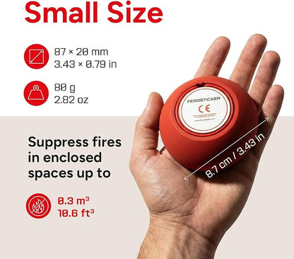 Small Automatic Fire Extinguisher – Non-Toxic, Compact & Maintenance-Free Household Fire Protection for Electric Boxes, Solar Generators, Vehicles, Lithium Batteries, Ship Cabins (1 Pack)