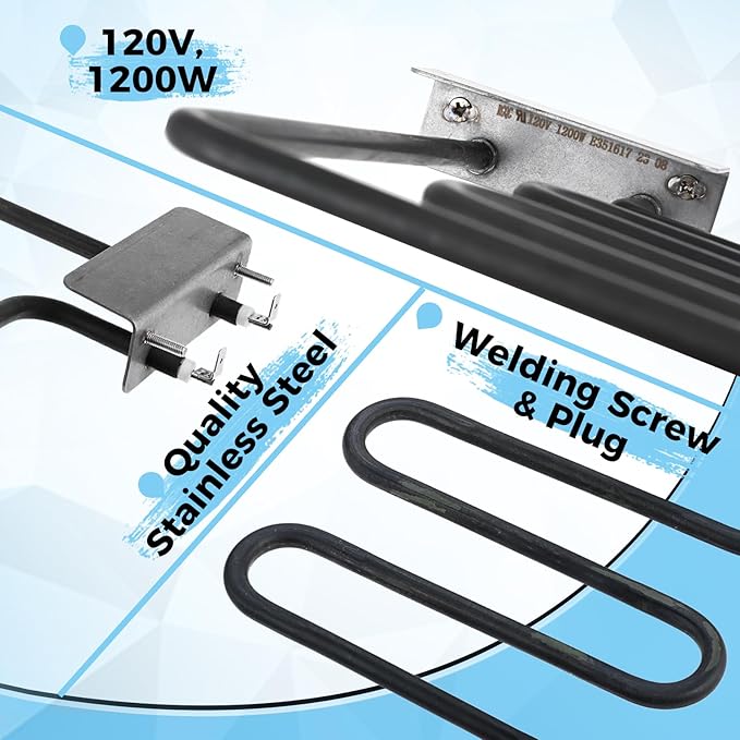 1200 Watts Smoker Heating Element Kit Replacement for Masterbuilt 40" Digital Electric Smokers, Replace 9907120027 or FDES402103