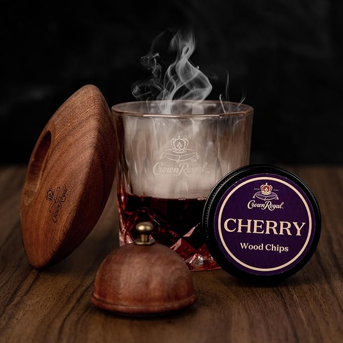 Crown Royal Cocktail Smoking Kit – 10-Piece Smoker Set for Whiskey & Cocktails with Torch, Wood Chips, Smoker Lid, Glasses & Accessories – Premium Gift Set for Men, Bourbon Lovers & Home Bars