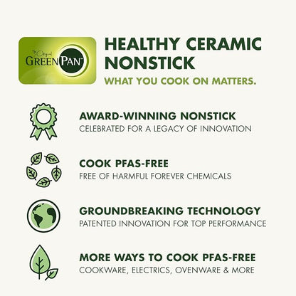GreenPan Elite 6-in-1 Multi-Function Contact Grill & Griddle, Healthy Ceramic Nonstick Reversible Plates, Adjustable Shade & Shear, Closed Press/Open Flat Surface, PFAS-Free, Graphite