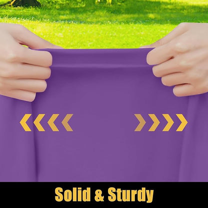 Smiry Rectangle Picnic Table Cloth, Waterproof Elastic Fitted Tablecloths for 4 Foot Tables, Washable Polyester Table Cover for Camping, Indoor and Outdoor (Purple, 24"x48")