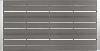Modway Shore 9Piece Outdoor Patio Aluminum Dining Set in Silver Black