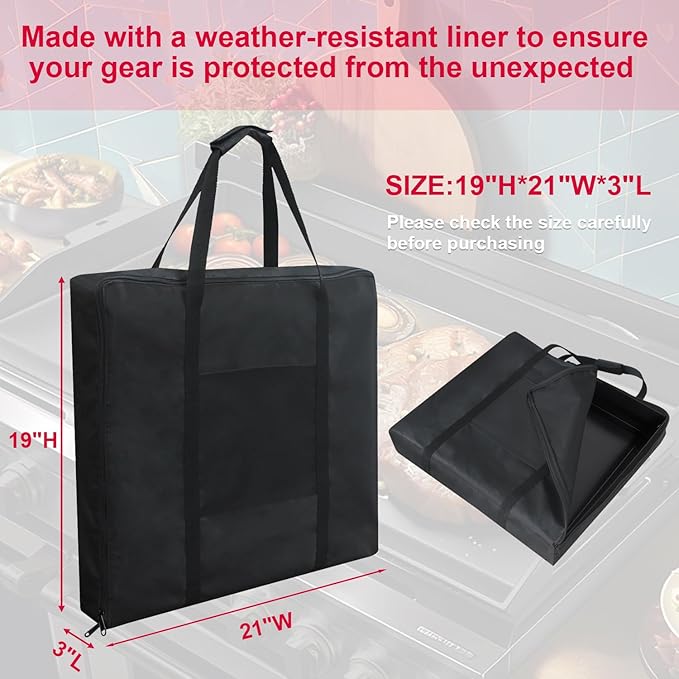 Medium Griddle Bag compatible with Camp Chef Single Burner Griddle - SG30, CGG16, SG14, FG20, MSG20 21''L×19''W ×3''H