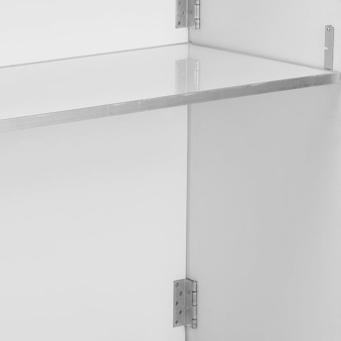 Flash Furniture 4' Folding Portable Event Bar with Top and Middle Shelves, Mobile Laminate Foldable Bar for Parties and Events, White | Portable, Durable Construction, Commercial Use