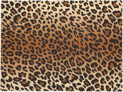 Leopard Pattern Rectangular Tablecloth, Brown Leopard Table Cloth Washable Tablecloths Decorative Table Cover for Kitchen, Dining, or Parties 54x72 Inches