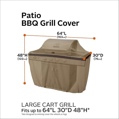 Classic Accessories Hickory Water-Resistant 64 Inch BBQ Grill Cover
