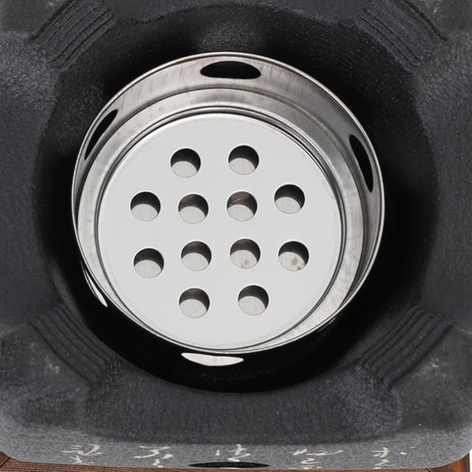 GOWENIC Japanese Charcoal Stove Mini Portable BBQ Grill, Multi Functional Fast Heating Barbecue Stove for Family Grilling, Charcoal Oven (16.5x14.5cm / 6.5x5.7in)