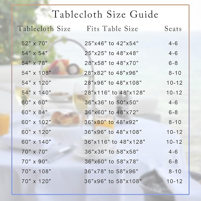 sancua Waterproof Rectangle Vinyl Tablecloth Table Cloth 54x78 Inch, Coffee | 100% Oil Spill Proof, PVC Material, Wipe Clean Table Cover for Dining Tables, Buffet Parties and Camping