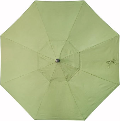 California Umbrella 9' Rd. Venture Series Contract Grade Patio Umbrella, Push Open Pin Stop, Bronze Finish, Sunbrella Spectrum Cilantro