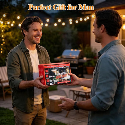 IMAGE Rechargeable Magnetic Grill Light COB LED BBQ Light IPX5 Waterproof | Grilling Gifts for Men Dad, Flexible Gooseneck, Fits Traeger Pit Boss Smoker, Outdoor Grill Accessories