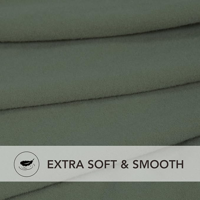 PureFit Oversized Loveseat Covers Couch Covers for Sofa Grayish Green