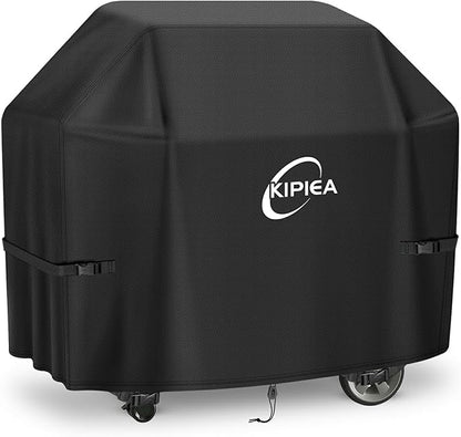 Kipiea 600D Heavy Duty Gas Grill Cover for Weber 2022+ Genesis 400 Series & Pre-2024 Summit 400 Grills, 70-Inch Waterproof BBQ Cover with Windproof Buckles – Not Compatible with Summit FS38 / FS38X