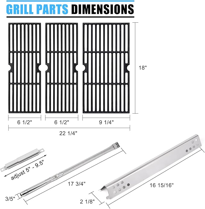Grill Replacement Parts for Char-Broil 463377319 463376519 463376319 463375619 463376419 Performance 4-Burner Gas Grills, G470-5200-W1, G470-0004-W1A, G470-0002-W1, G470-0003-W1, G321-0005-W1